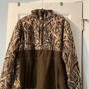 Camo Fleece Jacket with Brown Accents
